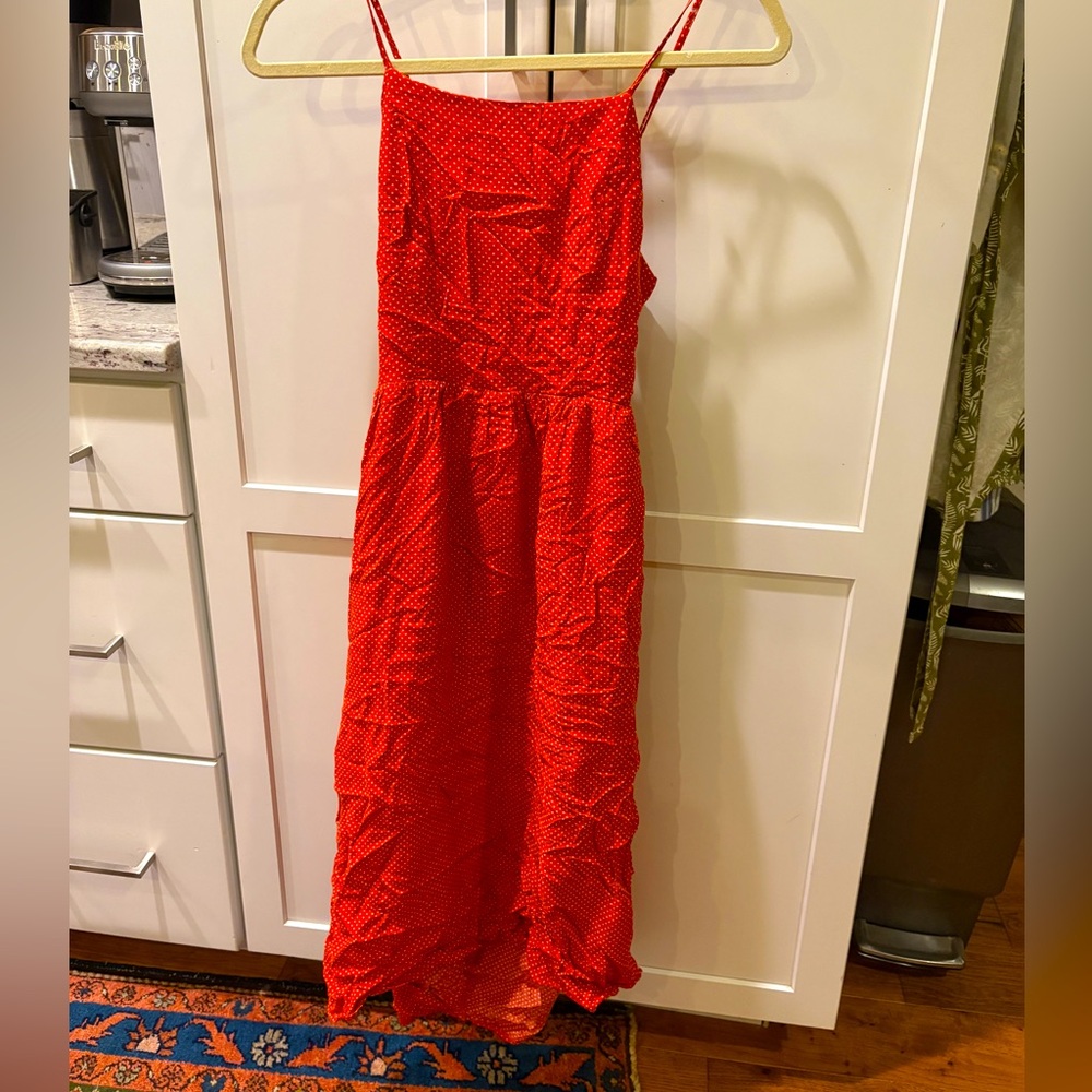 Red Spaghetti Strap Dress